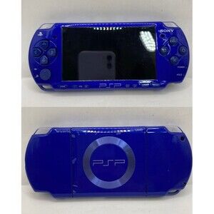Sony PSP-2001  Metallic Blue Handheld System Tested tested authentic w charger